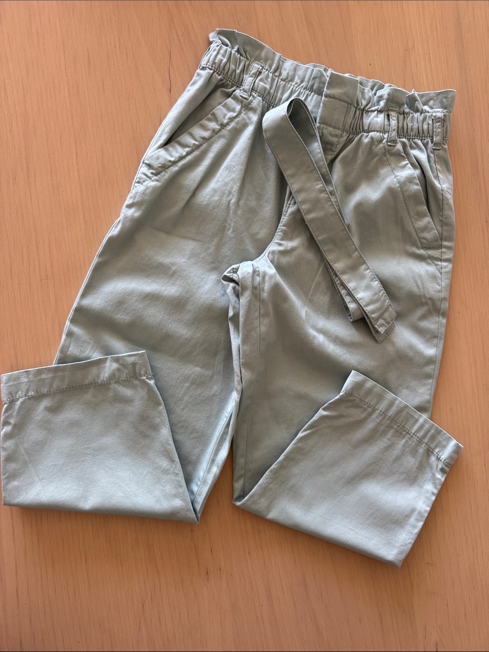 GAP Light Sage/blue Kids Casual Pants with Tie Waist